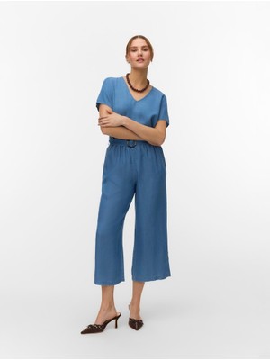 Vero Moda Kadın Tencell Pantolon 10341670 Vmbree Hr Tencel Belt Culotte Pants