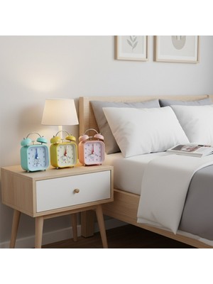 Popüler Sepet Renkli Kare Masa Çalar Saati