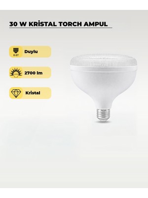 AC Aydınlatma 30W Kristal Torch LED Ampul Beyaz Işık