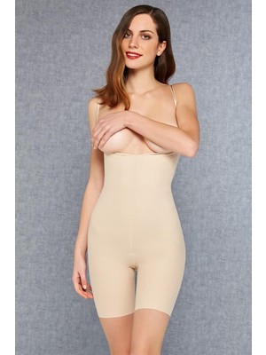 DOREANSE 5935 BAYAN YÜKSEK BEL PAÇALI SİYAH KORSE