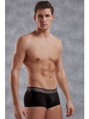 DOREANSE 1774 ERKEK MİNİ PAÇA KOT DESEN SİYAH BOXER
