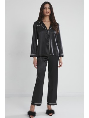 Pierre Cardin 1200 Saten Pijama Takımı