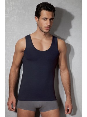 DOREANSE 2011 ERKEK MODAL GENİŞ BİSİKLET YAKA LACİVERT ATLET