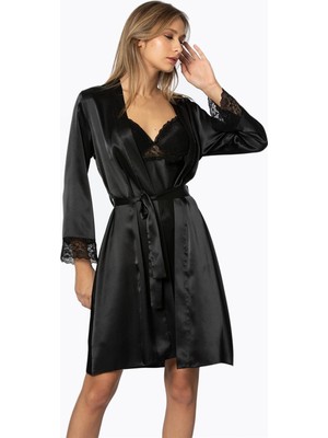 Pierre Cardin 4285 Ikili Saten Gecelik - Sabahlık Takımı