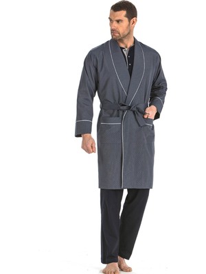 Pierre Cardin 5Li Penye Robdöşambr Damatlık Pijama Set 5560 Bordo