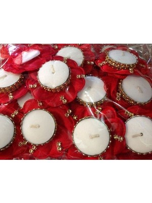 Ceyyiz Kına Gecesi Boncuklu Mumlar 12 Adet