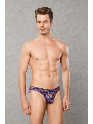 DOREANSE 1231 ERKEK MODAL ÇOK RENKLİ BASKILI SLİP