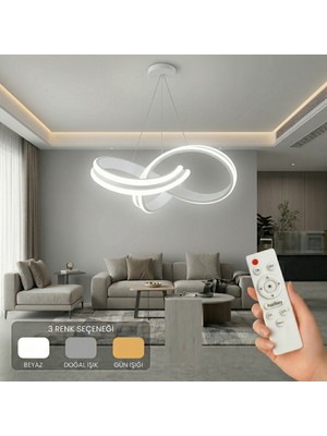 Avizego Arona LED Sarkıt Avize 3 Renk Kumandalı