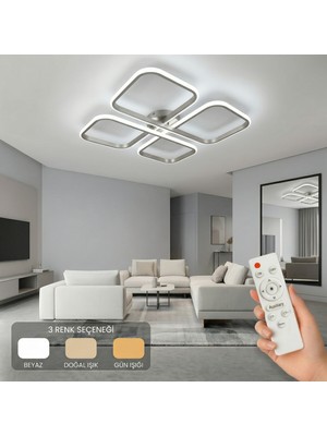 Avizego Nuvo LED Plafonyer Avize 3 Renk Kumandalı