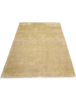 Zehra Abla Halı El Dokuma Başyapıt Tek Renk Bej Krem Burdur Yün Halı 7214