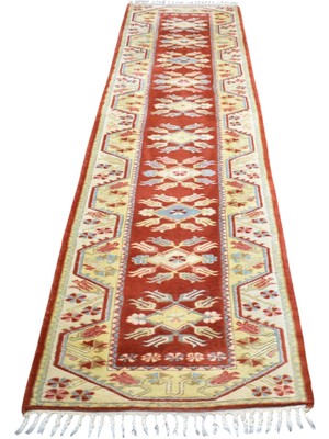 Zehra Abla Halı El Dokuma Bozalan Milas Muğla Çiçekli Model Yolluk Yün Halı 7219