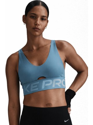 Nike Pro Indy Plunge-Support Bra Kadın Spor Bra Yeşil