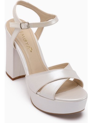 Limoya Aden Sedef Platform Topuklu Kadın Ayakkabı