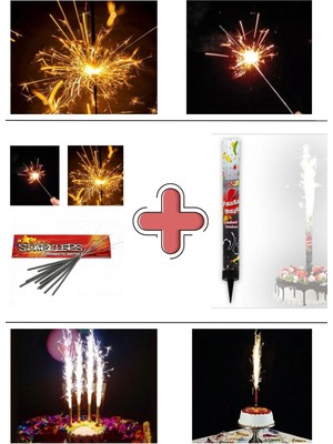 3b Trend 3b Trend Pasta Üstü 1 Adet Büyük & 10 Adet Küçük Myt Kutlamalar Için Işıltılı Pasta Süsü