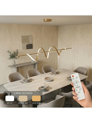 Avizego Gora LED Sarkıt Avize 3 Renk Kumandalı