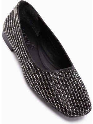 Limoya Josie Siyah Taşlı Kadın Babet