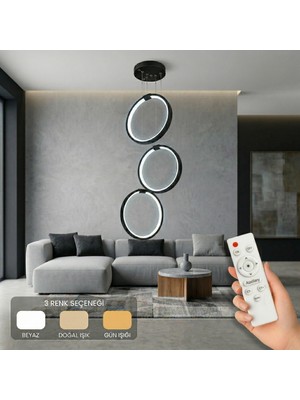 Avizego Heron LED Sarkıt Avize 3 Renk Kumandalı