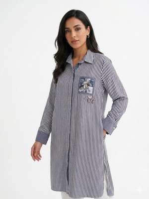 Centilmen Femina Çizgili Cep Basklı Tunik 64460