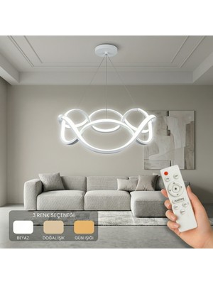 Avizego Era LED Sarkıt Avize 3 Renk Kumandalı