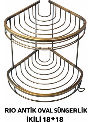 Onno Rıo Antik Oval Süngerlik Ikili 18*18