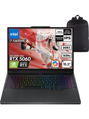 Lenovo Legion 5 15IRX10 I7-13650HX 40-Gbddr5 2 Tbssd RTX5060 (8GB-GDDR7-115W)  15.3" Wuxga 165Hz Freedos + Hmf Sırt Çantası 83LY00PYTRHMF8