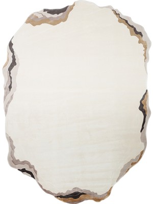 Eko Halı Utopia UTP10 Cream Gold Özel Amorf Tasarımlı Modern Sık Dokuma Viskon Halı