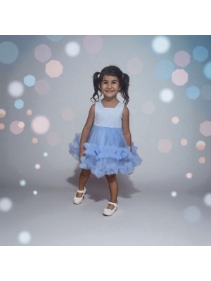 Pul Payet Kabarık Bebek Abiye Elbise