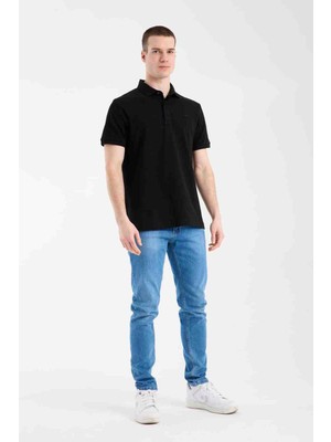 Lacoste Polo Paris Büyük Beden Siyah