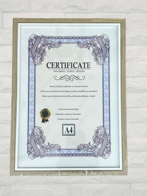 Vivatti Çerçeve A4 Ahşap Camlı Kenarı 2renklı