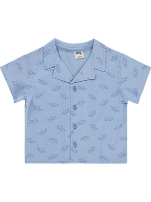 Civil Baby Yelken Baskılı 6-18 Ay Gömlek - Mavi