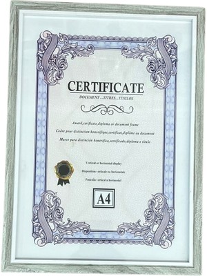 Vivatti Çerçeve A4 Ahşap Camlı Kenarı 2renklı