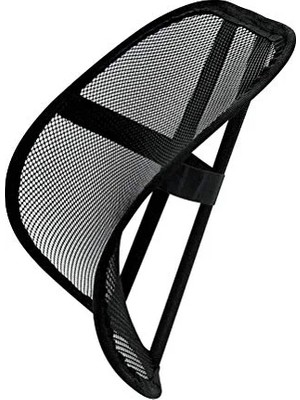 Uslucan Alışveriş Ortopedik Terletmeyen File Bel Desteği Sırt Minderi Siyah