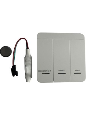 Anahtarlı Duvar Tipi Tek Renk Pixel Şerit Kontrol Devresi 12-24 Volt