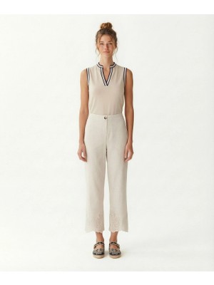 Yargıcı Düz Yüksek Bel Pantolon