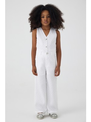 Tyess Bg Store Kız Çocuk Beyaz Pantolon