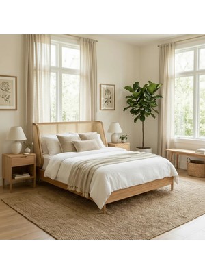 Latanwood Gale Hazeranlı Ahşap Karyola