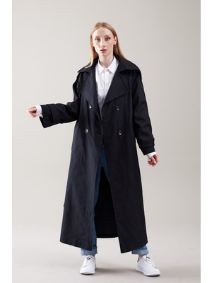 SahraAfra Creed Kadın Oversize Astarlı Trençkot