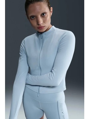 Nike Zenvy Dri-Fıt Full-Zip Long-Sleeve Top Sweatshirt Blue Kadın Sweatshirt Açık Mavi