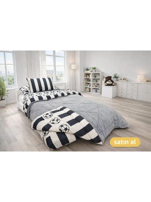 Pamuk Dünyam Takım Taraftar Tek Kişilik Welsoft Yorgan Seti 4 Parça – Yorgan + Çarşaf + 2 Yastık