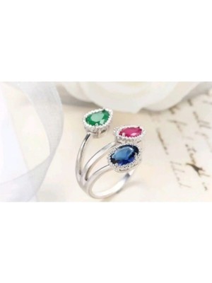 Eyelashes Silver 925 Ayar Gümüş Zirkon Taşlarla Süslü Yüzük