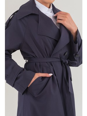 SahraAfra Creed Kadın Oversize Astarlı Trençkot