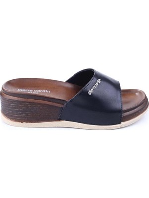Pierre Cardin PC-7030 Kadın Anatomik/comfort  Dolgu Tabanlı Suni Deri Günlük Terlik