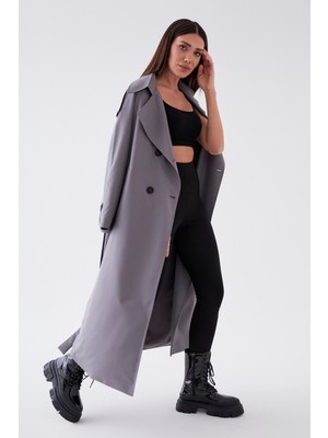 SahraAfra Creed Kadın Oversize Astarlı Trençkot