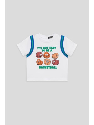 GB Baby Bg Store Erkek Bebek Beyaz Tshirt
