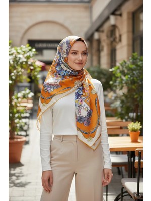 ✨ %100 Saf Ipek Twill Eşarp - Özel Tasarım Tok Duruşlu ✨90X90