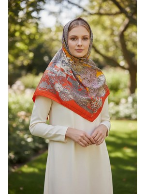 ✨ %100 Saf Ipek Twill Eşarp - Özel Tasarım Tok Duruşlu ✨90X90