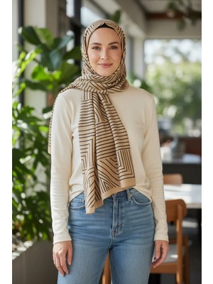 ✨ %100 Saf Ipek Crepe De Chine Eşarp - Özel Tasarım Tok Duruşlu ✨90X90