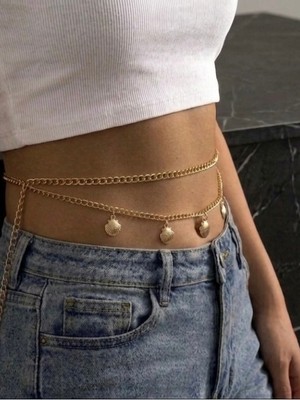 Fiori Gold Bel Zincir Kemer