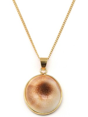 Taşmir Orijinal Yılancık Taşı Gold Kolye 45 cm