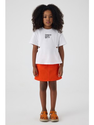 Tyess Bg Store Kız Çocuk Beyaz Tshirt